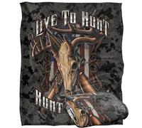 Jq Licensing - Rle Live To Hunt Deer Skull Silky Touch Super Soft Throw Blanket 152 X 127 Cm