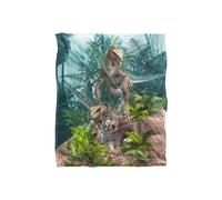 JQ Licensing Royce Mcclure Bad Boy Raptor Dinosaurs Silky Touch Super Soft Throw Blanket 152 X 127 cm in White JQ Licensing White 152 X 127 cm