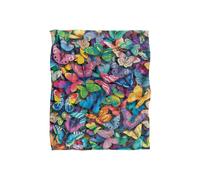 JQ Licensing Royce Mcclure Butterfly Magic Pattern Silky Touch Super Soft Throw Blanket 152 X 127 cm in White JQ Licensing White 152 X 127 cm