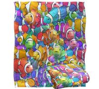 Jq Licensing - Royce Mcclure Clown Fish Clown School Pattern Silky Touch Super Soft Throw Blanket 152 X 127 Cm