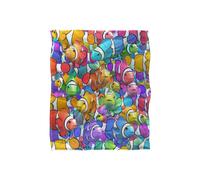 JQ Licensing Royce Mcclure Clown Fish Clown School Pattern Silky Touch Super Soft Throw Blanket 152 X 127 cm in White JQ Licensing White 152 X 127 cm