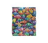JQ Licensing Royce Mcclure Clowning Around Clown Fish Pattern Silky Touch Super Soft Throw Blanket 152 X 127 cm in White JQ Licensing White 152 X 127 cm