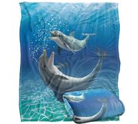 Jq Licensing - Royce Mcclure Dolphin Bubbles Silky Touch Super Soft Throw Blanket 152 X 127 Cm
