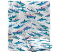 Jq Licensing - Royce Mcclure Dolphin Flow Repeat Pattern Silky Touch Super Soft Throw Blanket 152 X 127 Cm