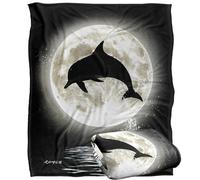 Jq Licensing - Royce Mcclure Dolphin Moon Silhouette Silky Touch Super Soft Throw Blanket 152 X 127 Cm