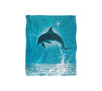 JQ Licensing Royce Mcclure Dolphin Sun Silky Touch Super Soft Throw Blanket 152 X 127 cm in White JQ Licensing White 152 X 127 cm