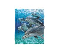 JQ Licensing Royce Mcclure Dolphin Travelers Silky Touch Super Soft Throw Blanket 152 X 127 cm in White JQ Licensing White 152 X 127 cm