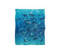 JQ Licensing Royce Mcclure Dolphin Twister Silky Touch Super Soft Throw Blanket 152 X 127 cm in White JQ Licensing White 152 X 127 cm
