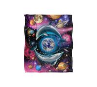 JQ Licensing Royce Mcclure Dolphin Universe Silky Touch Super Soft Throw Blanket 152 X 127 cm in White JQ Licensing White 152 X 127 cm