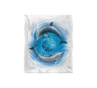 JQ Licensing Royce Mcclure Dolphin World Silky Touch Super Soft Throw Blanket 152 X 127 cm in White JQ Licensing White 152 X 127 cm