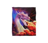 JQ Licensing Royce Mcclure Dragon Fire Silky Touch Super Soft Throw Blanket 152 X 127 cm in White JQ Licensing White 152 X 127 cm
