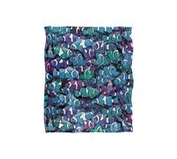 JQ Licensing Royce Mcclure Grape Clown Fish Pattern Silky Touch Super Soft Throw Blanket 152 X 127 cm in White JQ Licensing White 152 X 127 cm