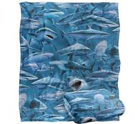 Jq Licensing - Royce Mcclure Great White Shark Attack Pattern Silky Touch Super Soft Throw Blanket 152 X 127 Cm