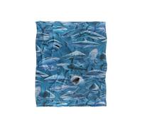 JQ Licensing Royce Mcclure Great White Shark Attack Pattern Silky Touch Super Soft Throw Blanket 152 X 127 cm JQ Licensing White 152 X 127 cm