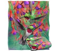 Jq Licensing - Royce Mcclure Hummingbirds And Flowers Silky Touch Super Soft Throw Blanket 152 X 127 Cm
