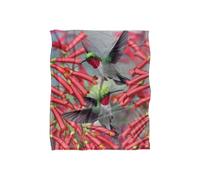 JQ Licensing Royce Mcclure Hummingbirds Silky Touch Super Soft Throw Blanket 152 X 127 cm in White JQ Licensing White 152 X 127 cm