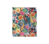 JQ Licensing Royce Mcclure Koi Fish Garden Silky Touch Super Soft Throw Blanket 152 X 127 cm in White JQ Licensing White 152 X 127 cm