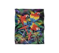 JQ Licensing Royce Mcclure Macaws Silky Touch Super Soft Throw Blanket 152 X 127 cm in White JQ Licensing White 152 X 127 cm