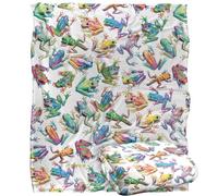 Jq Licensing - Royce Mcclure Sticky Fingers Frog Pattern Silky Touch Super Soft Throw Blanket 152 X 127 Cm