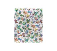 JQ Licensing Royce Mcclure Sticky Fingers Frog Pattern Silky Touch Super Soft Throw Blanket 152 X 127 cm in White JQ Licensing White 152 X 127 cm