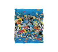 JQ Licensing Royce Mcclure Tropic Fish Day Dive Silky Touch Super Soft Throw Blanket 152 X 127 cm in White JQ Licensing White 152 X 127 cm