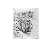 JQ Licensing Royce Mcclure White Tigers Silky Touch Super Soft Throw Blanket 152 X 127 cm JQ Licensing White 152 X 127 cm