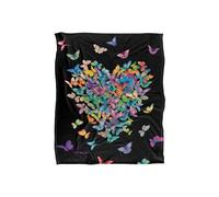 JQ Licensing Royce Mcclure Wildheart Butterflies Silky Touch Super Soft Throw Blanket 152 X 127 cm in White JQ Licensing White 152 X 127 cm