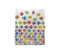 JQ Licensing Royce Mcclure Zig Zag Tropical Fish Silky Touch Super Soft Throw Blanket 152 X 127 cm in White JQ Licensing White 152 X 127 cm