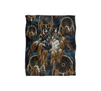 JQ Licensing Rs-Jp Dreamcatcher Wolf Silky Touch Super Soft Throw Blanket 152 X 127 cm in White JQ Licensing White 152 X 127 cm