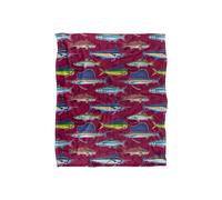 JQ Licensing Saltfish Fishing Pattern Silky Touch Super Soft Throw Blanket 152 X 127 cm in White JQ Licensing White 152 X 127 cm