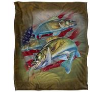 Jq Licensing Silky American Flag Fishing Supersoft Blanket Multicoloured (One Size)