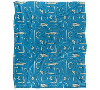 Jq Licensing Silky Fishing Rod Supersoft Blanket Blue/cream (One Size)
