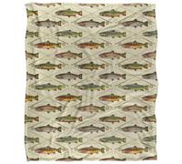 Jq Licensing Silky Trout Crossed Fishing Rods Supersoft Blanket Multicoloured (One Size)