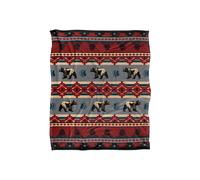JQ Licensing Southwest Lodge Bear Silky Touch Super Soft Throw Blanket 152 X 127 cm in White JQ Licensing White 152 X 127 cm