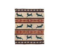 JQ Licensing Southwest Lodge Deer Silky Touch Super Soft Throw Blanket 152 X 127 cm in White JQ Licensing White 152 X 127 cm