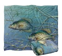 JQ Licensing Tangled Crappie Fishing Silky Touch Super Soft Throw Blanket 152 X 127 cm