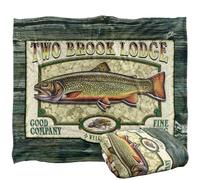 Jq Licensing Two Brook Lodge Sign Silky Touch Super Soft Throw Blanket 152 X 127 Cm