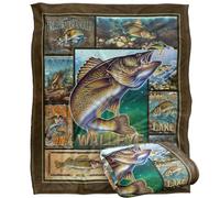 Jq Licensing Walleye Fishing Silky Touch Super Soft Throw Blanket 152 X 127 Cm