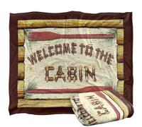 JQ Licensing Welcome To The Cabin Sign Silky Touch Super Soft Throw Blanket 152 X 127 cm