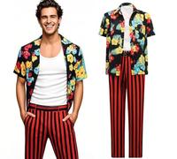 JQAKFIY Ace Costume Animal Detective Outfits 90s Movie Character Suit 80s90s Men Costume Classic Halloween Cosplay 2XL