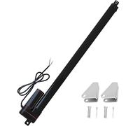 JQDML 12V 20inch 500mm Stroke Linear Actuator Heavy Duty 330LBS/1500N IP65 Waterproof Electric Actuator 10mm/s with Mounting Brackets,for Window Opener,Solar Trackers,Home Automation