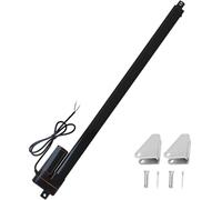 JQDML 12V 24inch 600mm Stroke Linear Actuator Heavy Duty 330LBS/1500N IP65 Waterproof Electric Actuator 10mm/s with Mounting Brackets,for Window Opener,Solar Trackers,Home Automation