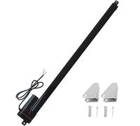 JQDML 12V 28inch 700mm Stroke Linear Actuator Heavy Duty 330LBS/1500N IP65 Waterproof Electric Actuator 10mm/s with Mounting Brackets,for Window Opener,Solar Trackers,Home Automation