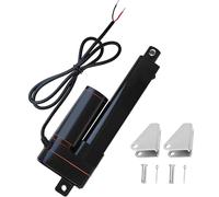 JQDML 12V 4inch 100mm Stroke Linear Actuator Heavy Duty 330LBS/1500N IP65 Waterproof Electric Actuator 10mm/s with Mounting Brackets,for Window Opener,Solar Trackers,Home Automation