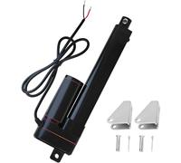 JQDML 12V 6inch 150mm Stroke Linear Actuator Heavy Duty 330LBS/1500N IP65 Waterproof Electric Actuator 10mm/s with Mounting Brackets,for Window Opener,Solar Trackers,Home Automation