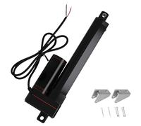 JQDML 12V 6inch 150mm Stroke Linear Actuator Heavy Duty 88LBS/400N IP65 Waterproof Electric Actuator Fast Speed 34mm/s with Mounting Brackets,for Window Opener,Solar Trackers,Home Automation