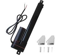 JQDML 12V 8inch 200mm Stroke Linear Actuator Heavy Duty 330LBS/1500N IP65 Waterproof Electric Actuator 10mm/s with Mounting Brackets,for Window Opener,Solar Trackers,Home Automation