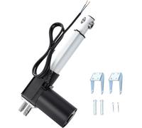 JQDML 1320lbs/6000N Linear Actuator 12V 4inch/100mm Stroke Heavy Duty Electric Actuator Speed 4mm/s with Mounting Brackets,for Massage Bed, Table Lift, Window Opener,Door Opener