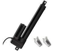 JQDML 200mm 8 Inch Stroke Linear Actuator 12V Heavy Duty 3000N/660lbs IP65 Waterproof Electric Actuator 5mm/s with Mounting Brackets