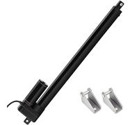 JQDML 450mm 18 Inch Stroke Linear Actuator 12V Heavy Duty IP65 Waterproof 3000N/660lbs Electric Actuator 5mm/s with Mounting Brackets